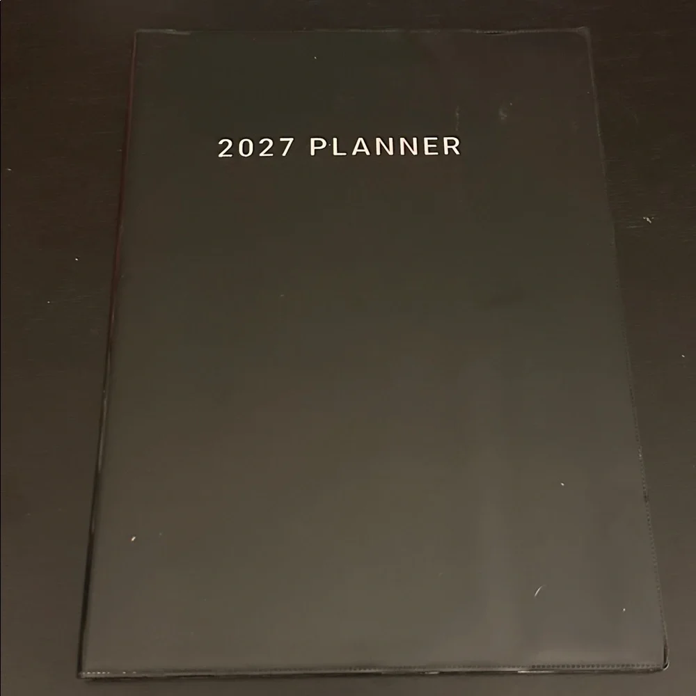2027 Planner large Black Hardcover Notebook